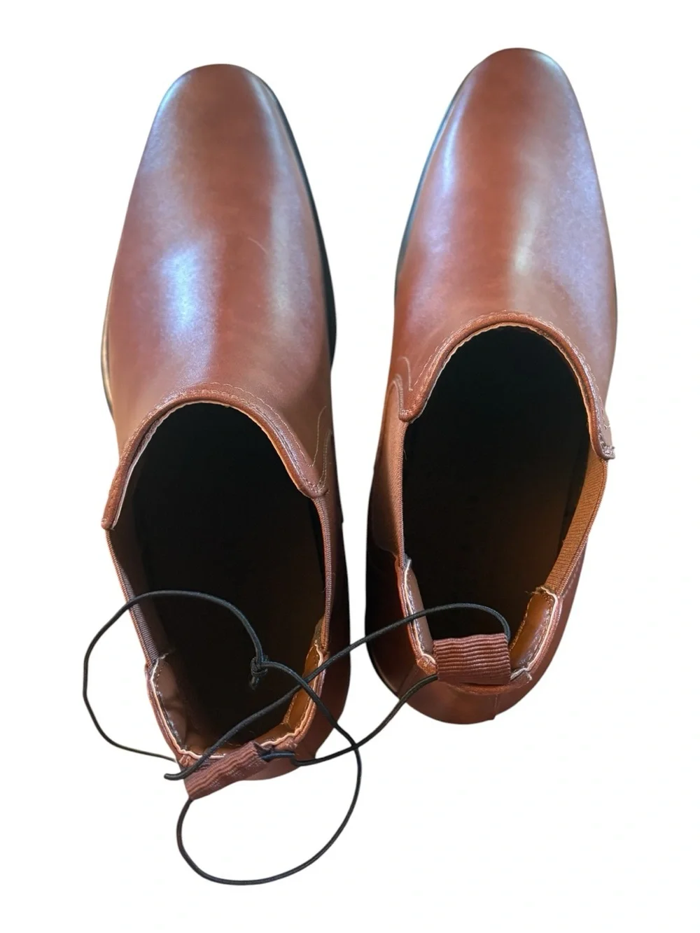 Perry Ellis Portfolio Men’s Brown Leather Chelsea Boots – Size 11